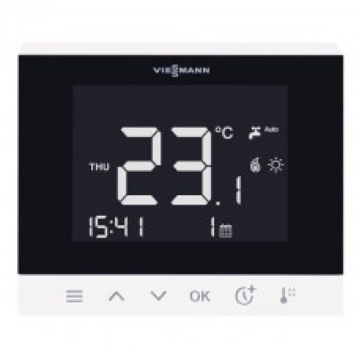 Nuotolinis valdymas su integruotu patalpų temperatūros jutikliu ir apšviestu grafikos ekranu Vitotrol 100-EH Viessmann 7979559 Nuotolinis valdymas su integruotu patalpų temperatūros jutikliu ir apšviestu grafikos ekranu Vitotrol 100-EH Viessmann 7979559